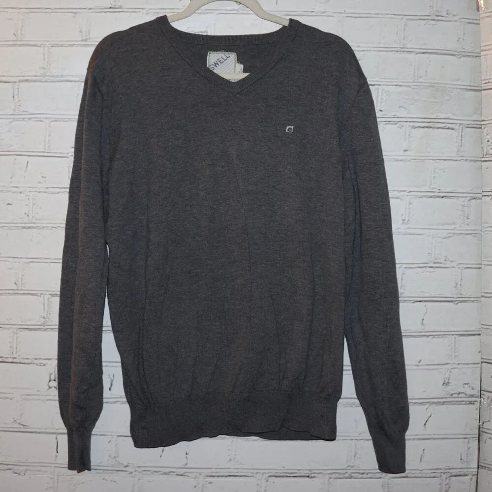 🌫️✨ Swell Men’s Gray Knit Sweater · Size XL